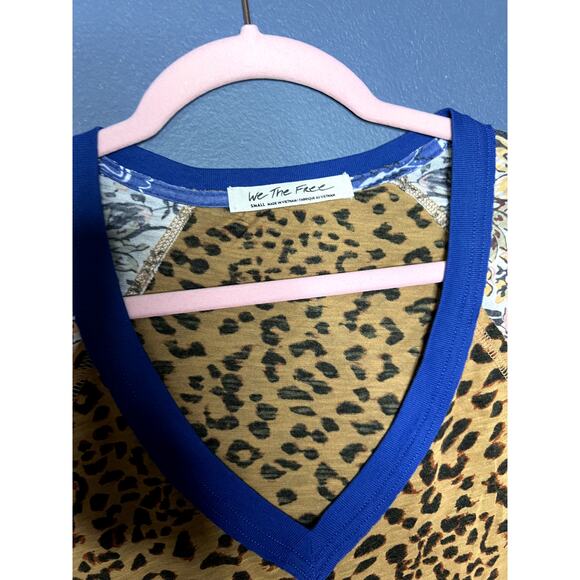 We the Free Patchwork Long Sleeve Top Bandana Pattern Animal Cluttercore Y2K - Picture 6 of 7